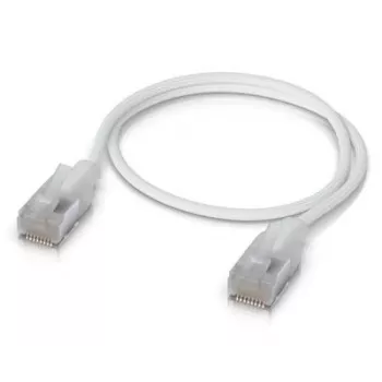 Kabel sieciowy Ubiquiti UACC-Cable-Patch-EL-C6A-0.3M-W RJ-45 Cat6a 0.3m Transparentny Biały