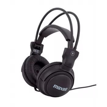 Słuchawki Maxell Home Studio MAX-833, przewodowe wokółuszne, 32 Ω, 98 dB, 16–22000 Hz, kabel 5 m, zaczep na ucho/nagłowne, czarne