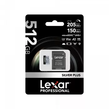Flash Memory Lexar 512 GB UHS-I microSDXC srebrny PLUS