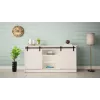 komoda 160x80x35 GRANERO biały/biały połysk