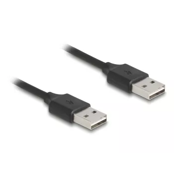 Kabel spiralny DeLOCK EASY-USB 2.0 Typ-A męski na Typ-A męski 0,5m do 0,8m czarny