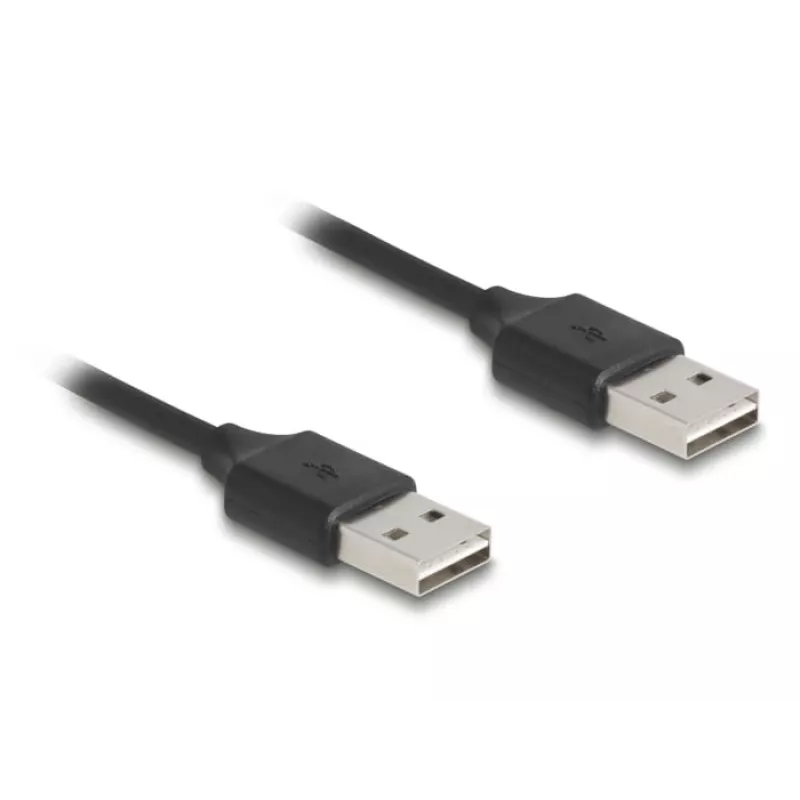 Kabel spiralny DeLOCK EASY-USB 2.0 Typ-A męski na Typ-A męski 0,5m do 0,8m czarny
