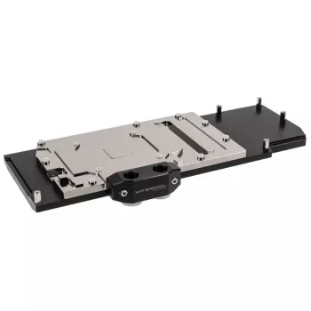 Watercool full-cover GPU water block Heatkiller IV dla Radeon RX 5700 XT — góra z acetalu z niklowaną miedzianą podstawą