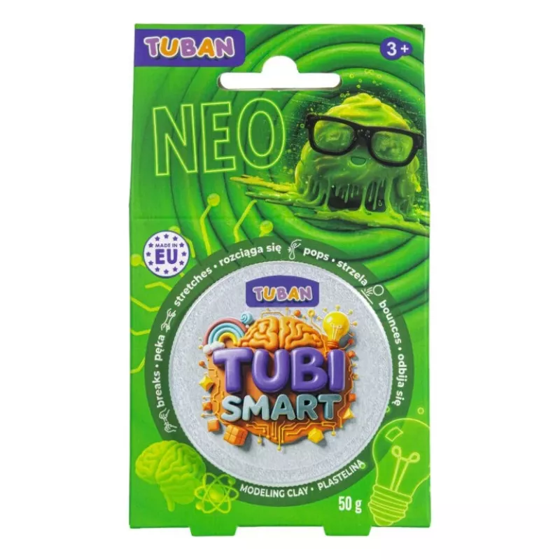 Masa plastyczna TUBAN TUBI SMART NEO, zielona, 50 g — masa plastyczna dla dzieci