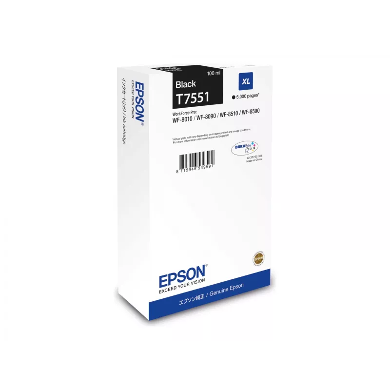 Epson C13T75514N wkład atramentowy 1 szt. Oryginalny Wysoka (XL) Wydajność Czarny