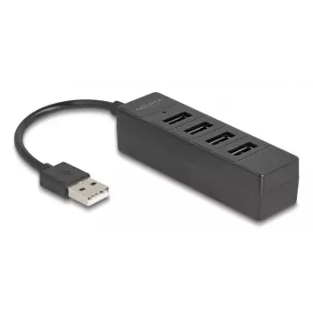 USB Hub DeLOCK 64334 Type-A 480 Mbit/s Czarny