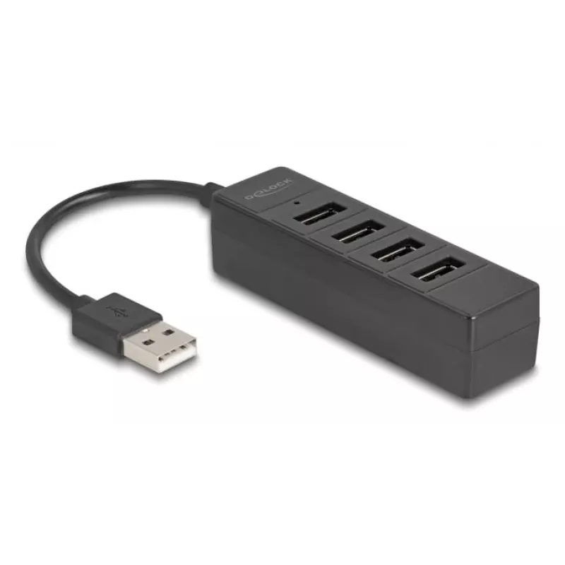 USB Hub DeLOCK 64334 Type-A 480 Mbit/s Czarny