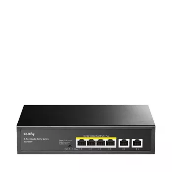 Przełącznik sieciowy Cudy GS1006P Niezarządzalny Gigabit Ethernet 6-portowy PoE, 12 Gbit/s, 2048 MAC, Czarny
