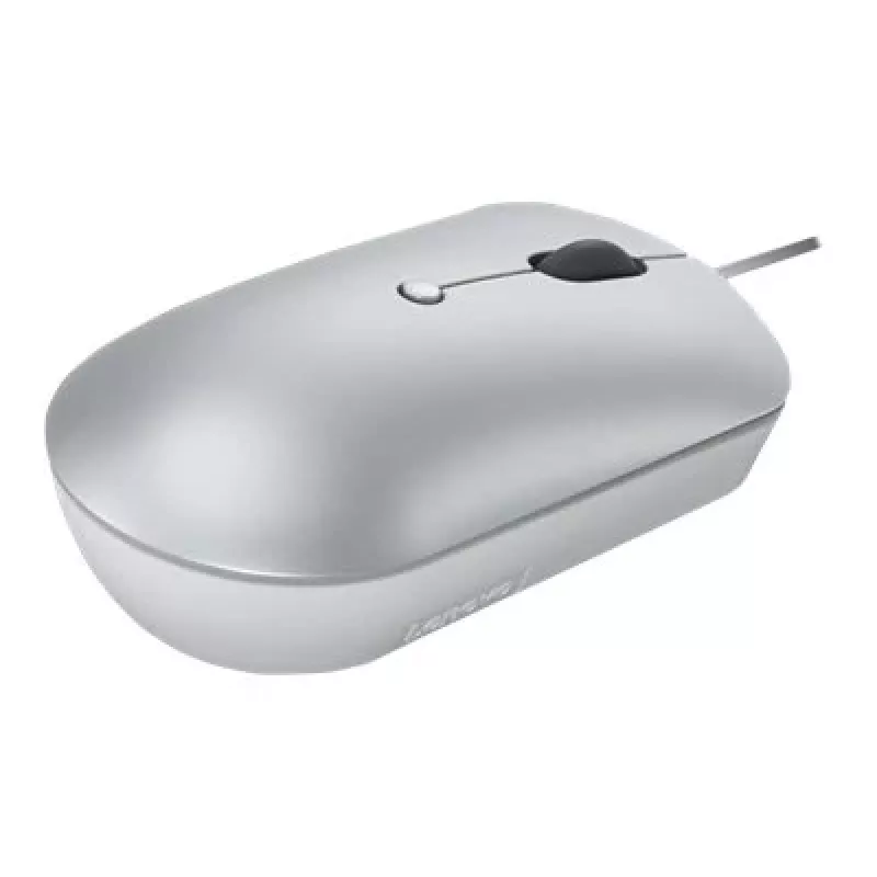 Przewodowa mysz optyczna symetryczna Lenovo 540 USB Type-C, 3 tryby DPI, szara, 4 przyciski, kabel 1,8 m