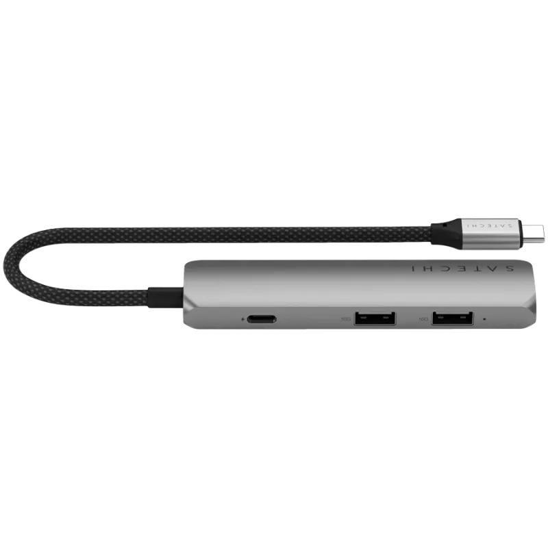 Satechi ST-P4SM koncentrator interfejsów USB Type-C 10000 Mbit/s Szary