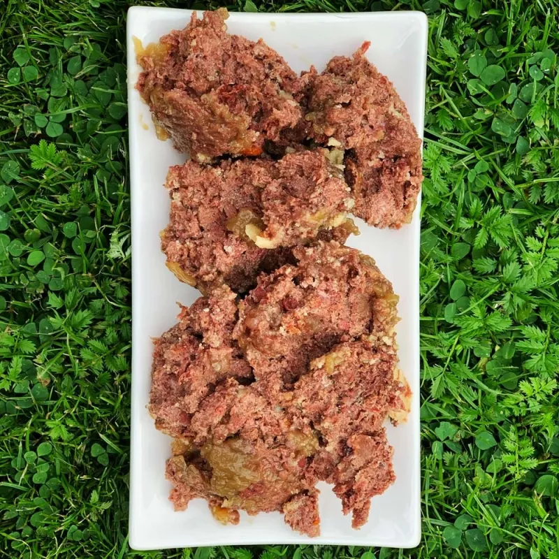 Mokra karma dla psów OLLO Pure Beef and zielony Tripe 400 g puszka — dla dorosłych, białko 14,5%, tłuszcz 11,9%, wilgotność 69%