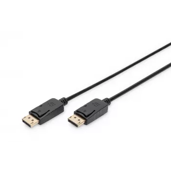 Kabel połączeniowy DisplayPort z zatrzaskami 1080p 60Hz FHD Typ DP / DP M / M czarny 3m