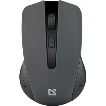Bezprzewodowa mysz optyczna DEFENDER MM-935 RF, symetryczna, 1600 DPI, szara, odbiornik USB, baterie AAA
