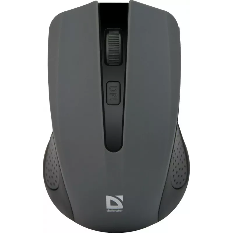 Bezprzewodowa mysz optyczna DEFENDER MM-935 RF, symetryczna, 1600 DPI, szara, odbiornik USB, baterie AAA