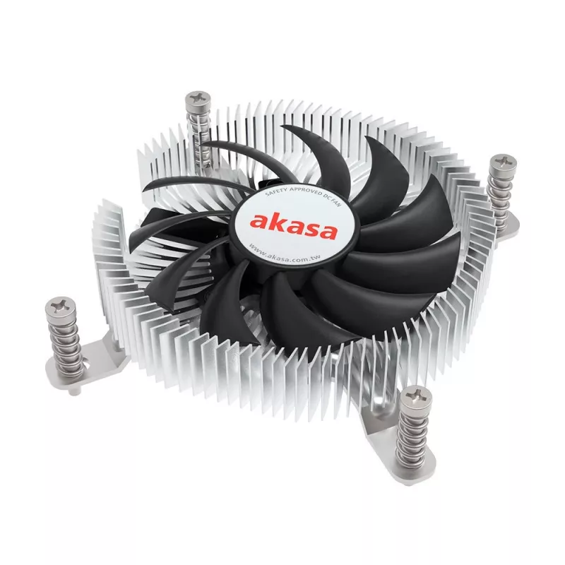 Hybrydowe chłodzenie Akasa Intel LGA1700 7,5 cm Aluminium Czarny