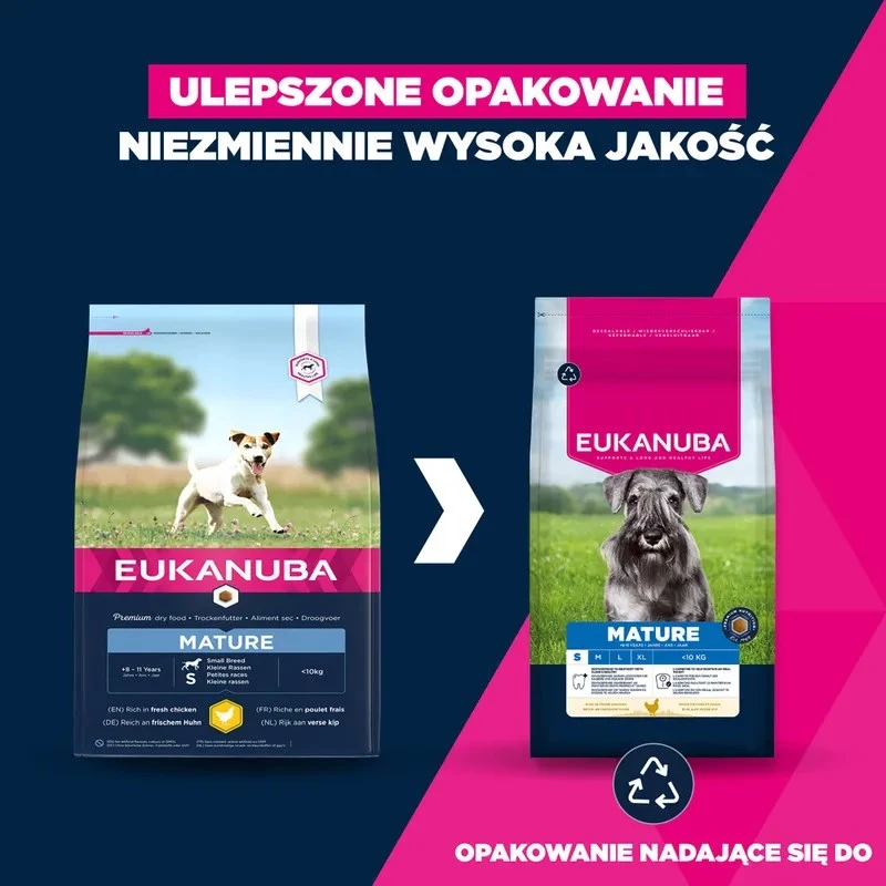 Sucha karma dla psa EUKANUBA Mature Small Chicken 3 kg — dla dorosłych psów małych ras