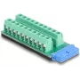 Przejściówka kablowa DELOCK 67191 — złącze USB 19-pin na listwę zaciskową 20-pin, czarno-zielona