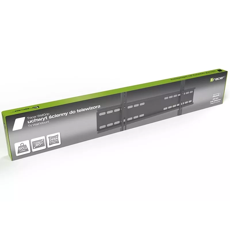 Uchwyt ścienny TRACER TRAUCH47657 — metalowy uchwyt TV, VESA do 600x400, 50 kg, szerokość 675 mm, głębokość 55 mm