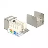 Moduł keystone DELOCK 86404 — RJ-45 srebrny, 38,5×22,3×17,3 mm