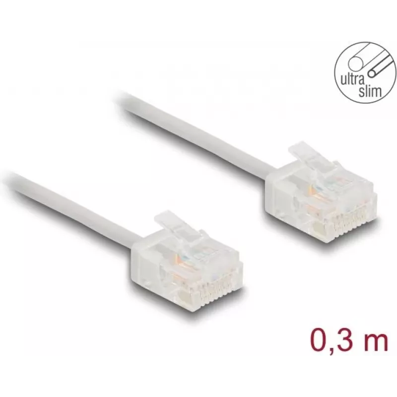 Kabel sieciowy DeLOCK RJ45 Cat.6 UTP 0,3 m szary