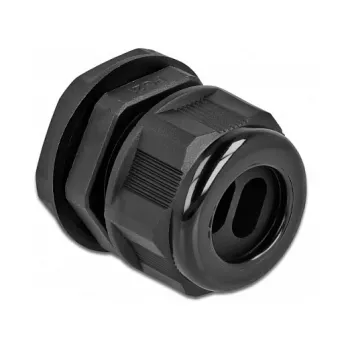Przepust kablowy DeLOCK 60393 czarny plastikowy 2 szt.