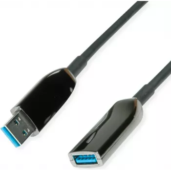 Kabel ROLINE USB 12.04.1077 20m USB 3.2 Gen 1 Czarny