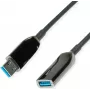 Kabel ROLINE USB 12.04.1077 20m USB 3.2 Gen 1 Czarny
