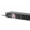 Listwa zasilająca LANBERG PDU-10I-0200-IEC-BK — 10× gniazd C13, kabel 2 m, 10 A, 2500 W, czarna