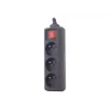 Gembird EG-PSU3F-01 listwa przeciwprzepięciowa Czarny 3 gniazda AC 230 V 0.6 m