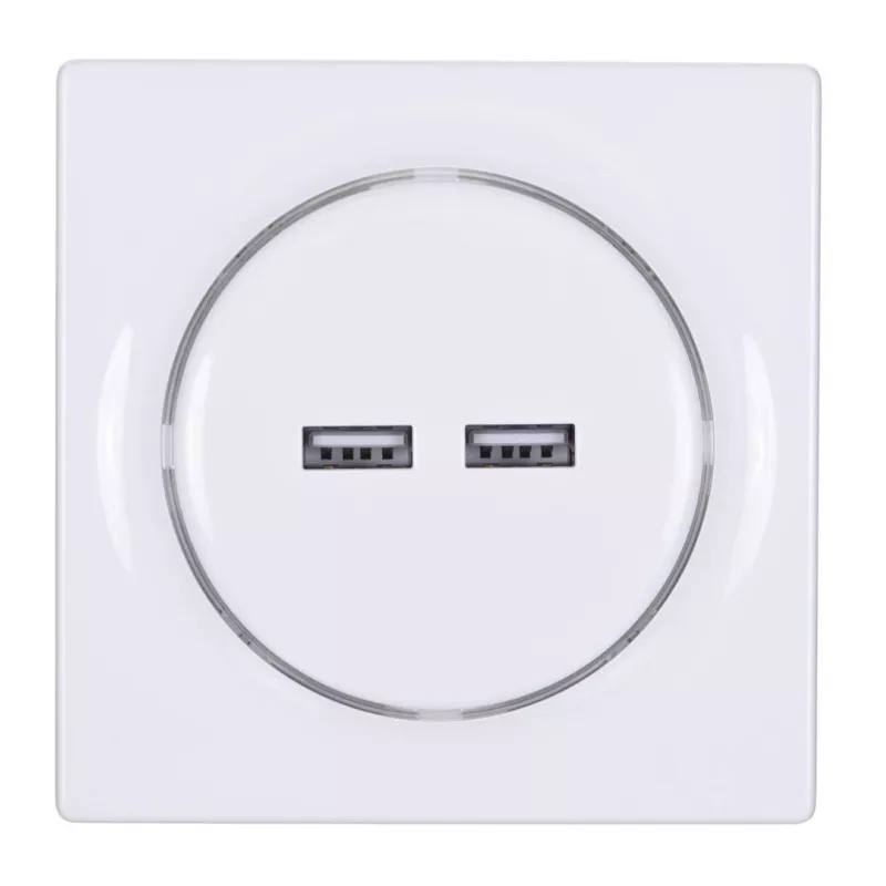 Fibaro Walli N gniazdo ścienne 2x USB Biały