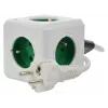 Allocacoc PowerCube Extended Type E przedłużacz 1.5 m 5 gniazd AC Wewnątrz Zielony