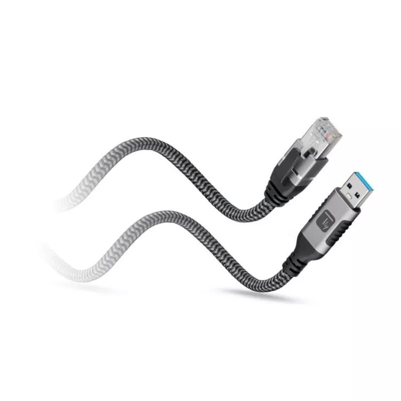 Kabel sieciowy Techly ICOC U3A-RJ45-010 Czarny, Srebrny 1 m Cat6 F/UTP (FTP)
