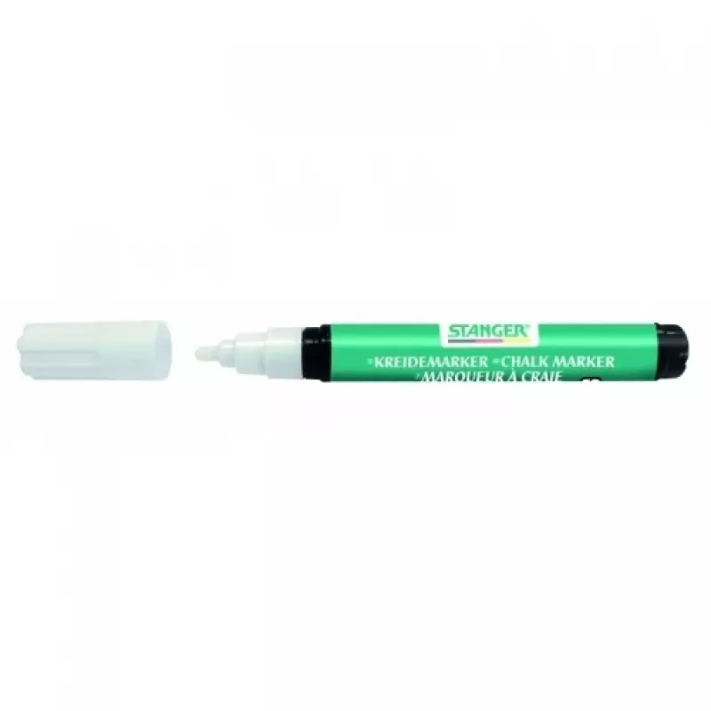 Marker kredowy Stanger 620000-1, biały, końcówka dłutowa 3–5 mm
