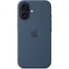 Silicone etui Apple iPhone 16 MagSafe Denim Cover niebieski 6.1 inch