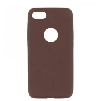 Etui Tellur cienki Synthetic Leather Cover do iPhone 8 — brązowe