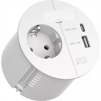 Listwa zasilająca Bachmann Loop 938.303 z 1 gniazdem CEE7/3 i 1x USB A/C 22W