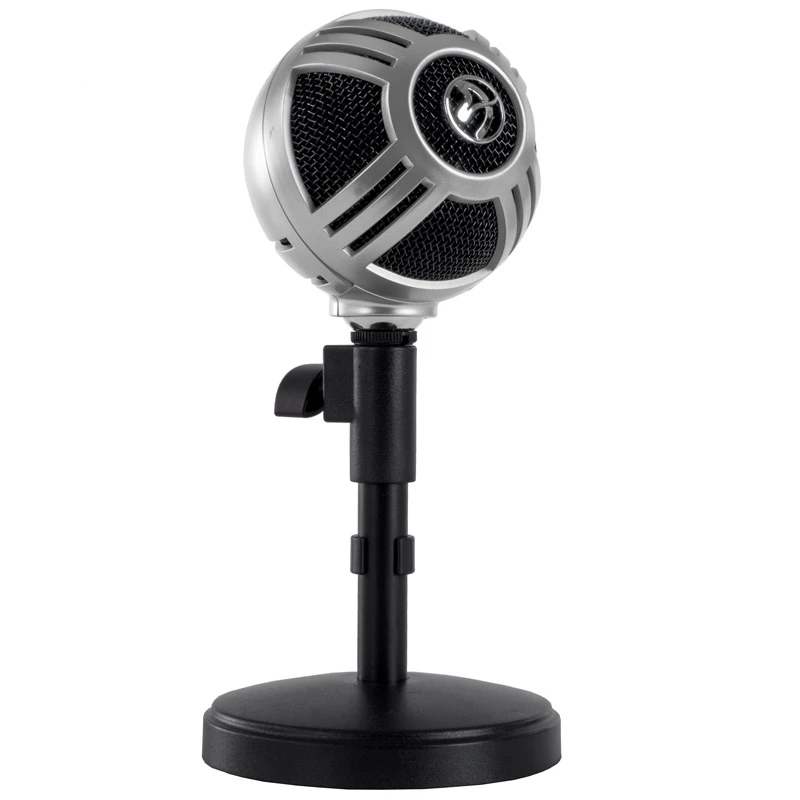 Arozzi Sfera mikrofon biurkowy, USB - chrom