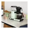 Ekspres przelewowy MOCCAMASTER KBG Select — zbiornik na wodę 1,25 l, pojemność 10 filiżanek, stal nierdzewna, pastelowa zieleń