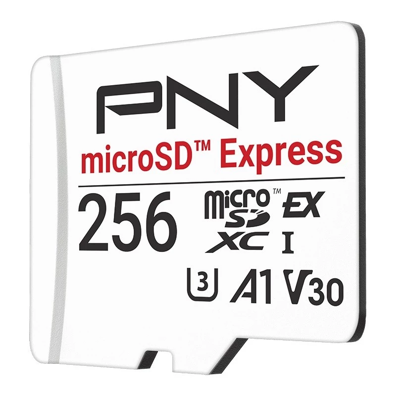 Karta pamięci MicroSDXC PNY microSD Express 256 GB UHS‑I Odczyt 890 MB/s Zapis 750 MB/s U3 V30