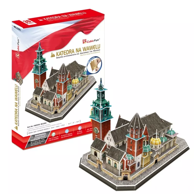 3D Puzzle cubicfun Katedra na Wawelu — 101 elementów, zestaw modelarski