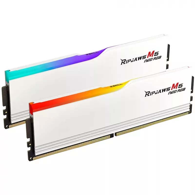DIMM 64 GB DDR5-6000 (2x 32 GB) Dual-Kit, pamięć biała, F5-6000J3040G32GX2-RM5NRW, Ripjaws M5 Neo, AMD EXPO