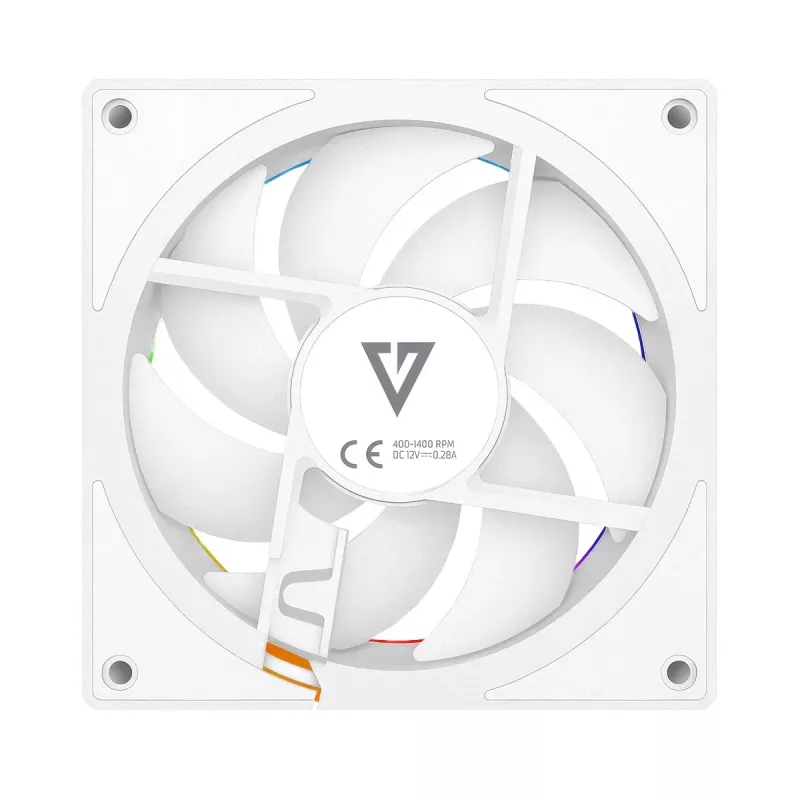 Wentylator obudowy MODECOM VOLCANO LOOP 120 ARGB Reverse Fan biały 120 mm, PWM, 400–1400 RPM