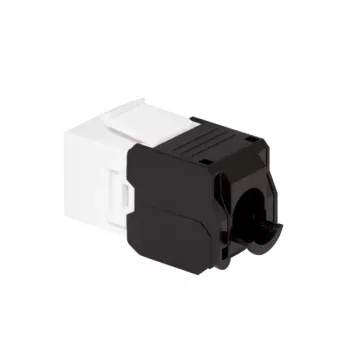 LogiLink NK4066 Moduł Keystone Płaski Czarny Biały RJ-45