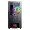 Montech X5M (B) Obudowa PC Micro Tower — Micro‑ATX/Mini‑ITX, 3x120mm przód, 1x120mm tył, obsługa zasilacza ATX, 2x3,5 cala + 4x2,5 cala, Czarna
