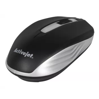 Mysz bezprzewodowa ActiveJet AMY-313, nanoodbiornik RF, optyczna 1200 DPI, oburęczna, 3 przyciski, bateria AA
