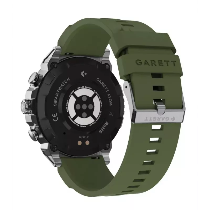 Smartwatch Garett Atom srebrny Steel