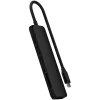 Satechi 7-w-1 USB-C Slim Multiport Adapter Ethernet (USB-C PD, 2x USB-A, HDMI 4K, Ethernet, czytnik kart micro/SD) (Czarny)
