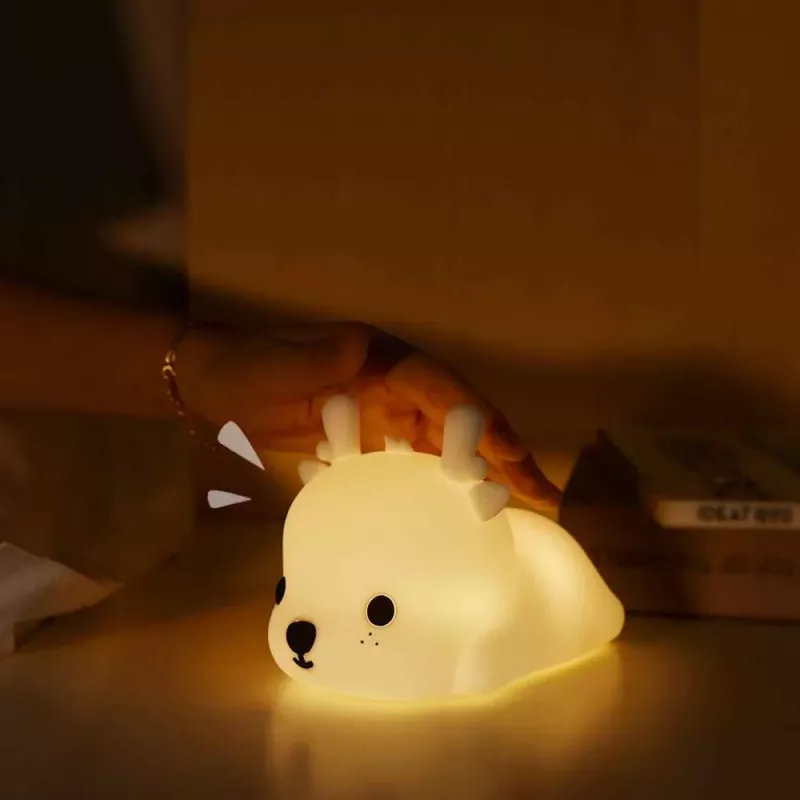 Lampka nocna Tellur TLL441161 Baby Deer LED o delikatnym świetle, kompaktowa lampka przyłóżkowa