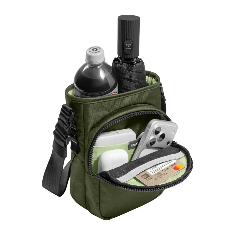 Tomtoc GameOn-G50 Switch 2 JoyCarry Sling Bag zielona — torba do przenoszenia Nintendo Switch OLED i Switch 2
