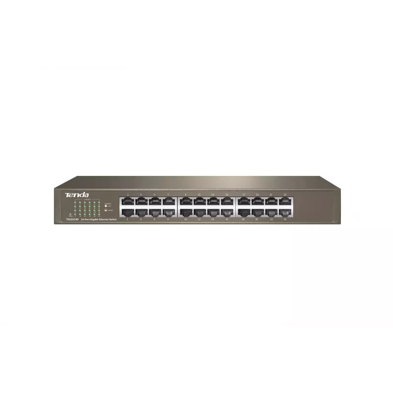Niezarządzalny przełącznik TENDA TEG1024D 24-portowy Gigabit Ethernet, 48 Gbps, tabela MAC 8000, niebieski